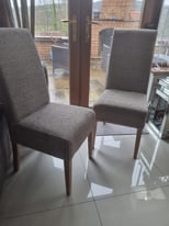 2 x dining chairs very good condition and solid