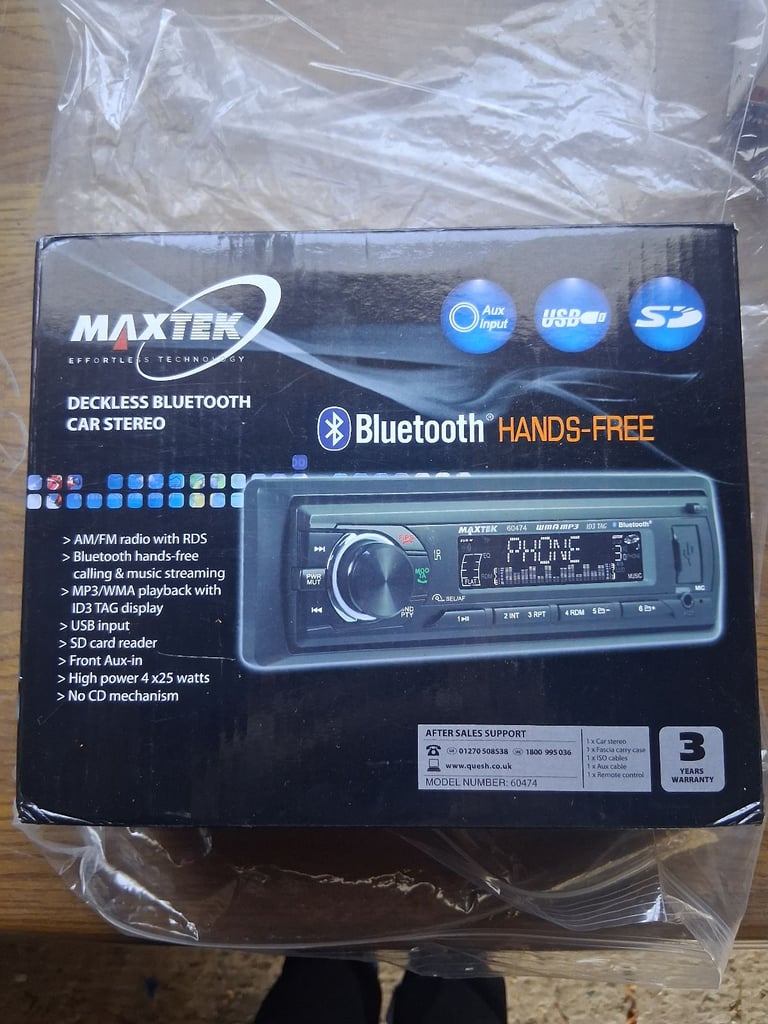 Maxtek Car Stereo, bluetooth, media player