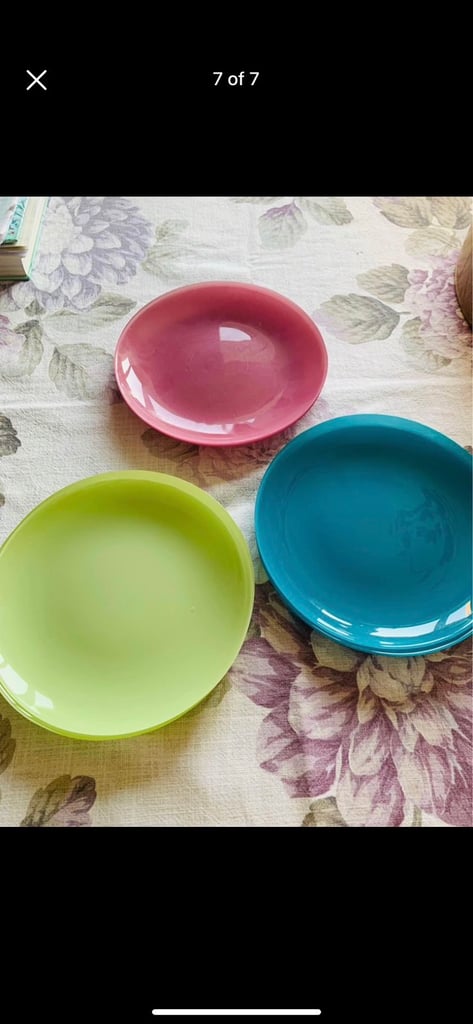 Floral glass plates (3 sizes)