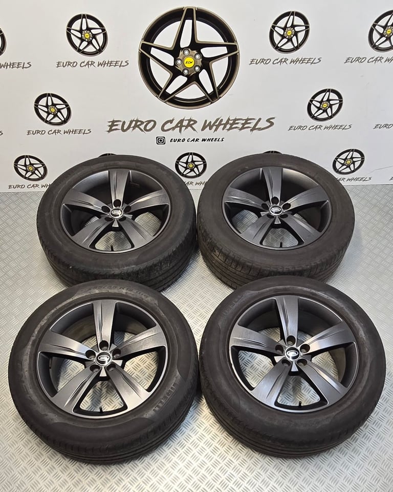 GENUINE LAND ROVER 19" VELAR STYLE 5046 5x108-TYRES SATIN DARK GREY J8A42-1007-BB