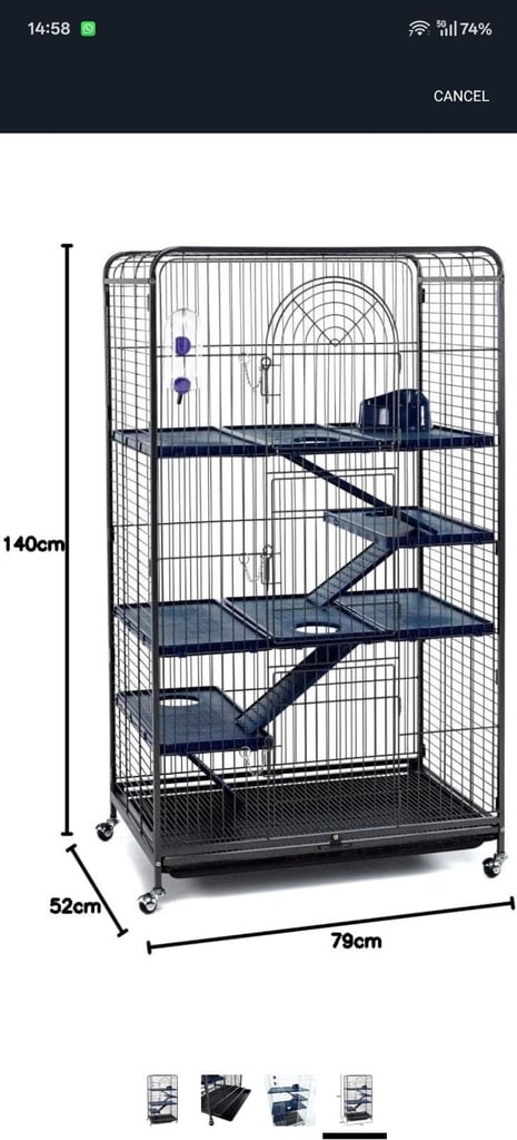 Large Cage for Ferrets, Chinchillas or Rats 