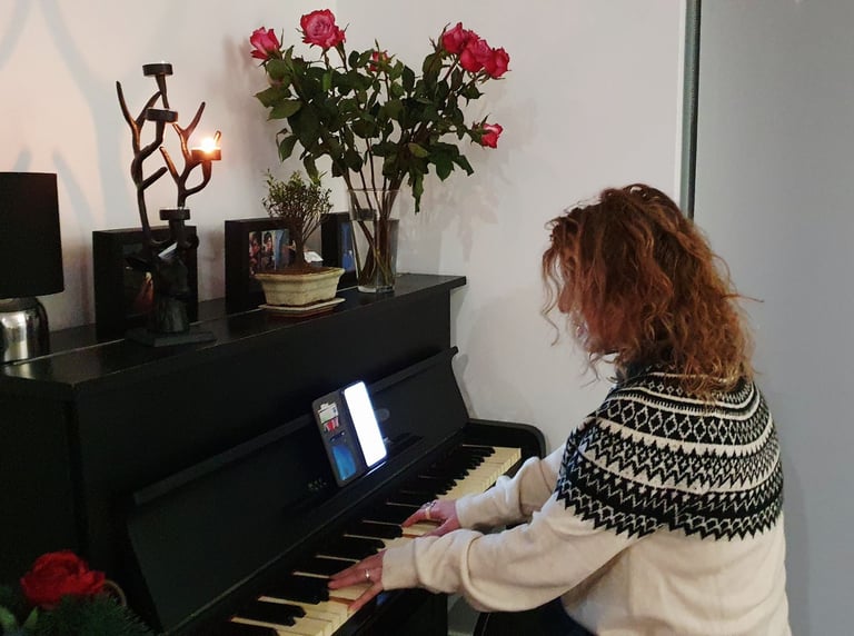 Black Upright Piano
