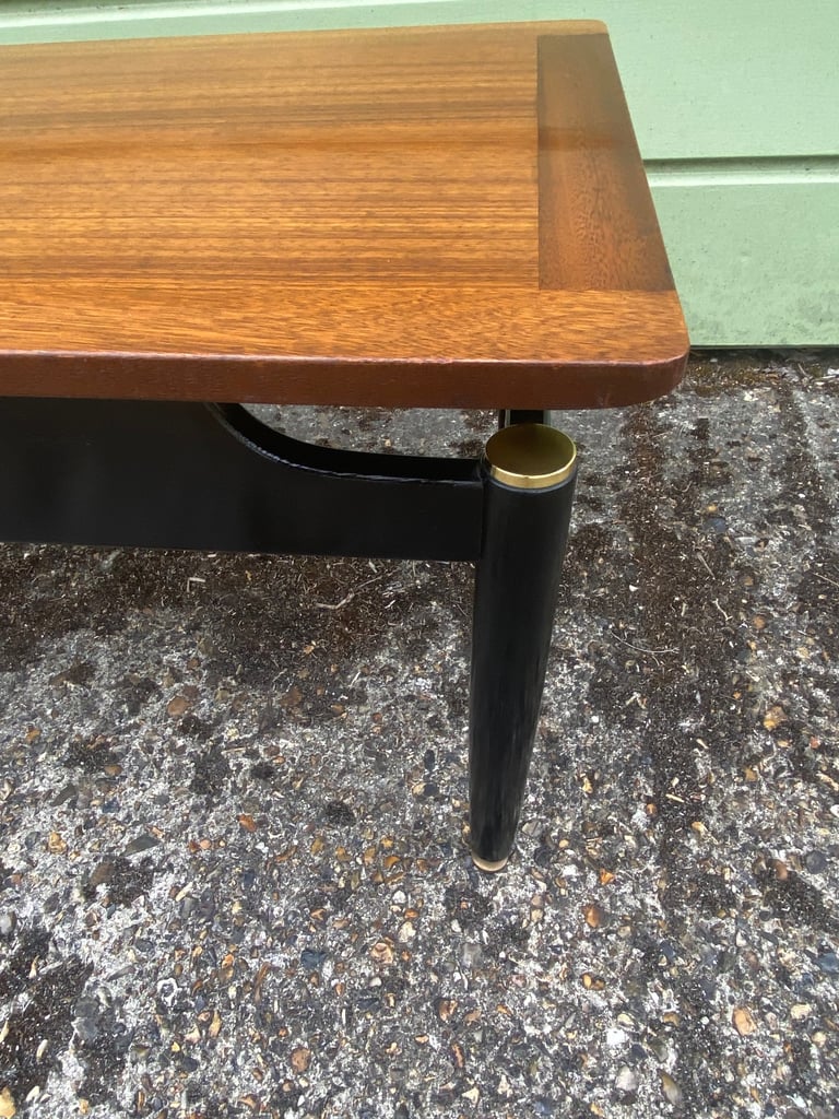 VINTAGE G PLAN LIBRENZA RANGE COFFEE TABLE IN TOLA AND BLACK EBONISED
