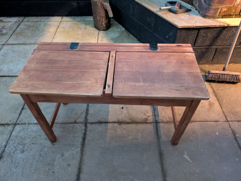 Old fashioned school desk 