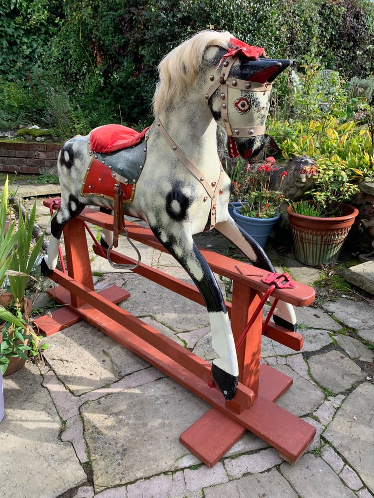 Old wooden rocking horse