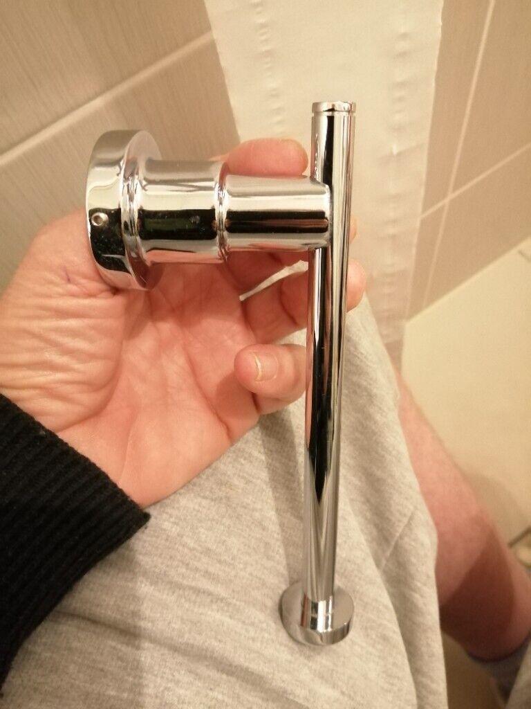 Chrome toilet roll holder 