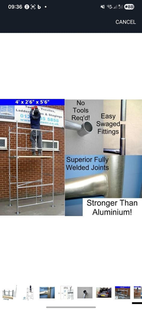 Top tower small scaffold