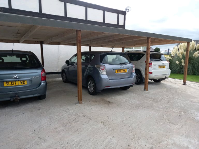5M X 5M CARPORT FITTED ALL WOOD FULLY TREATED FREE LOCAL DELIVERY 