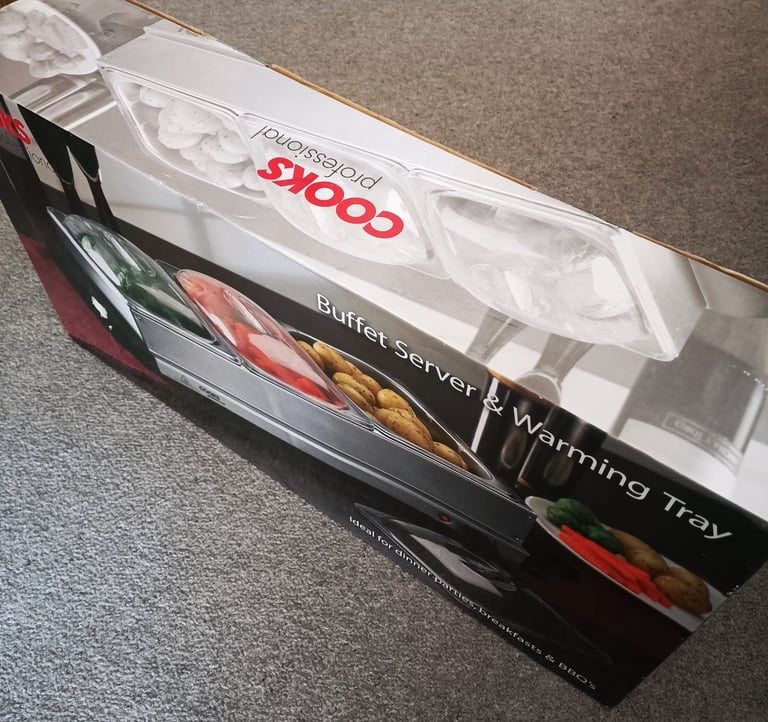 ::: Cooks Professional 3 Section Buffet Warmer and Hot Plate :::