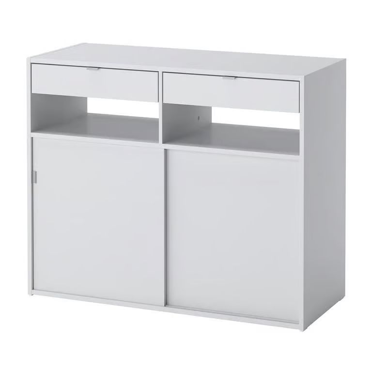 image for AS NEW - IKEA SPIKSMED Sideboard, light grey, 97x40x79 cm