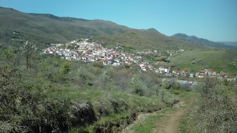 Greece - land with storage/house for sale in Central Greece close to Lake Plastira