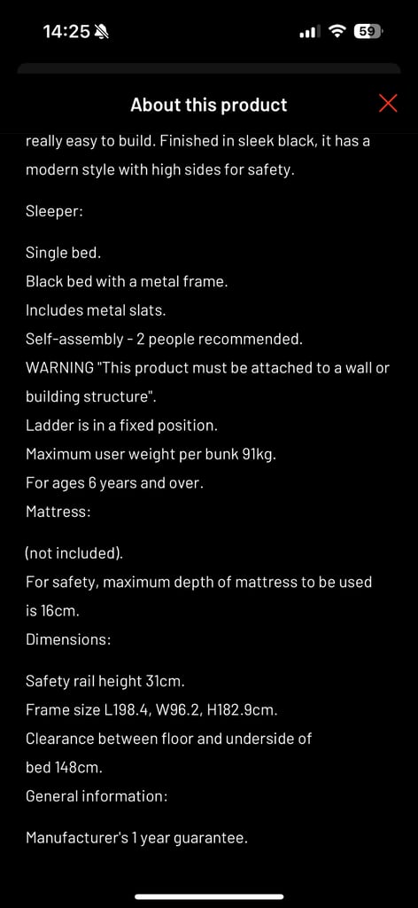 High Sleeper Bed 