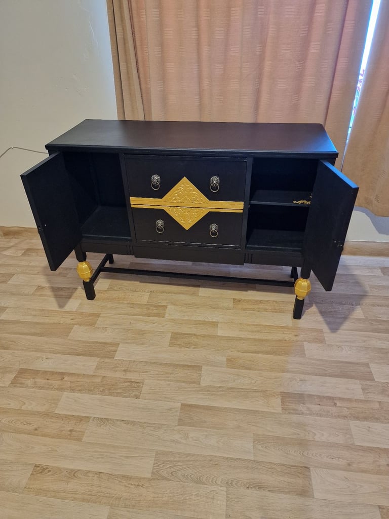 Sideboard vintage antique restored Jacobean style