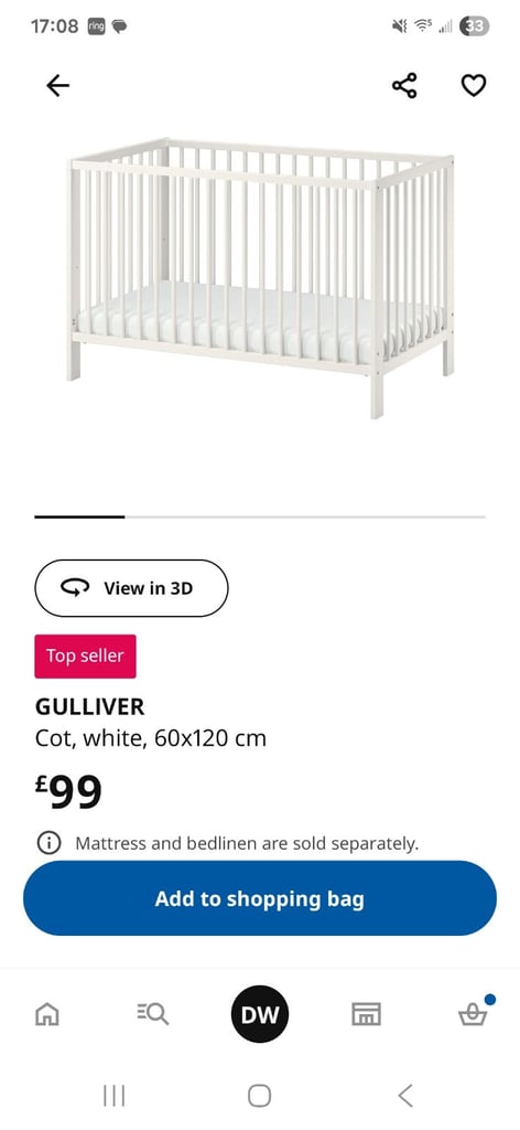 Ikea Gulliver Cot