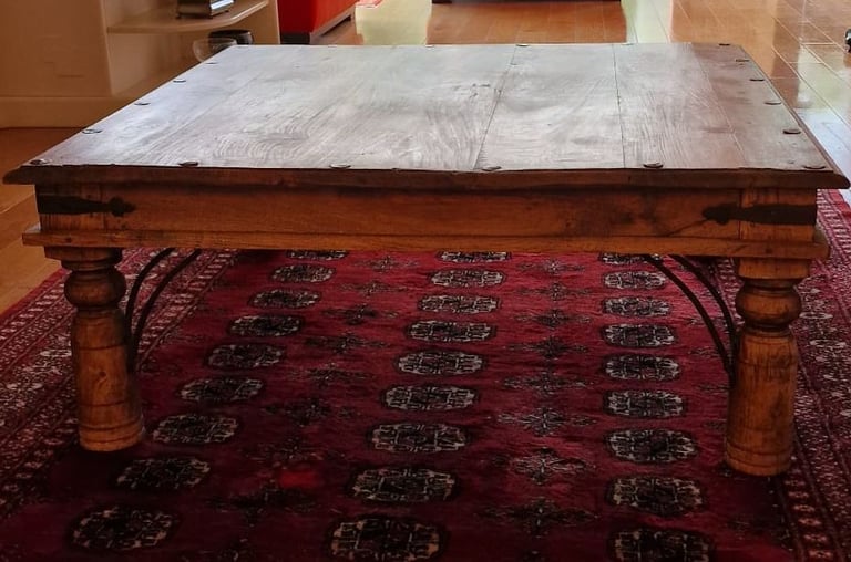Gorgeous Indian Rosewood / Sheesham Vintage Square Coffee Table