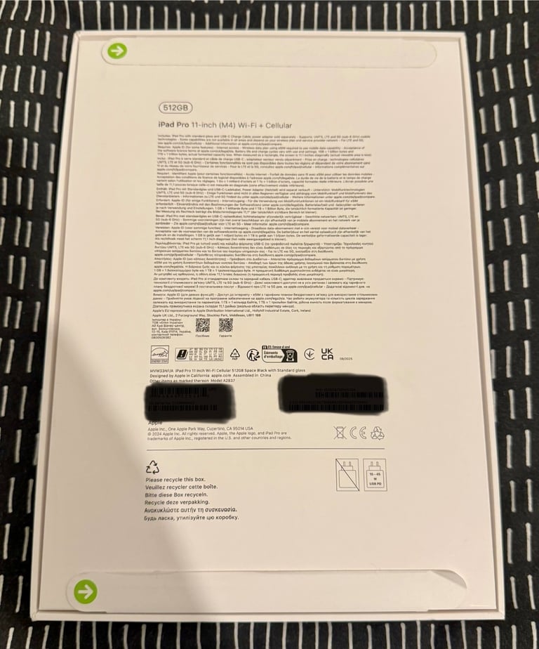 Sealed Apple iPad Pro M4 11”- 512 GB – Wi-Fi + Cellular | Factory Sealed 