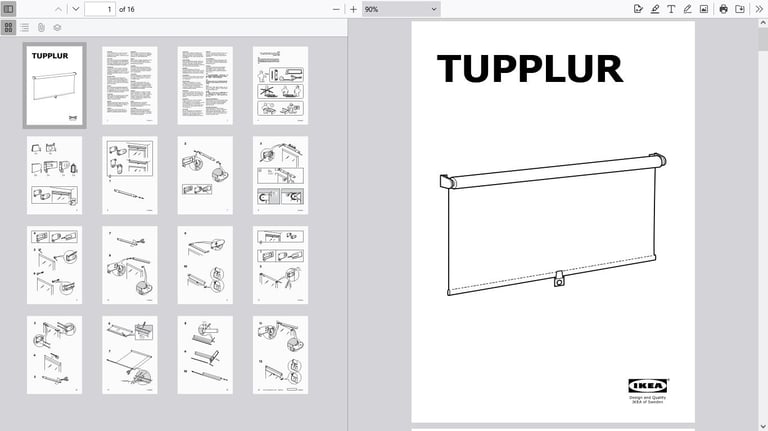 image for Ikea Tupplur roller blind (183 x 195cm (72x77&quot;))