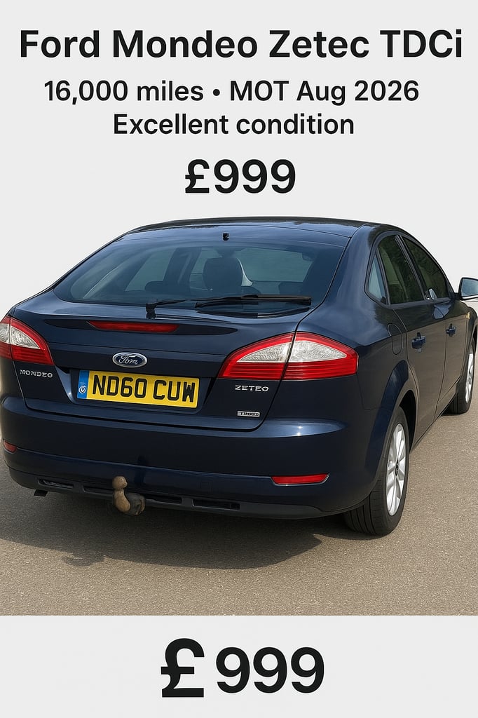 Ford, MONDEO, Hatchback, 2010, Manual, 1997 (cc), 5 doors