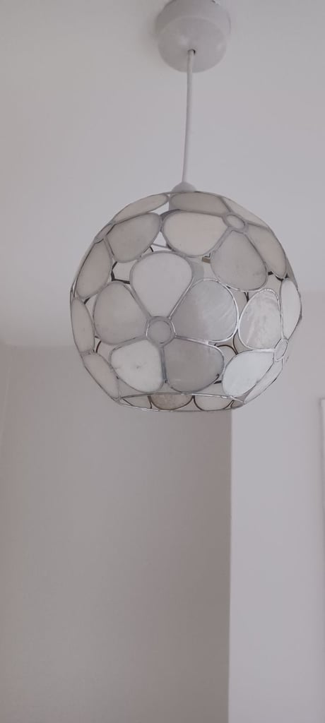 Vintage Capriz shell flower design shade