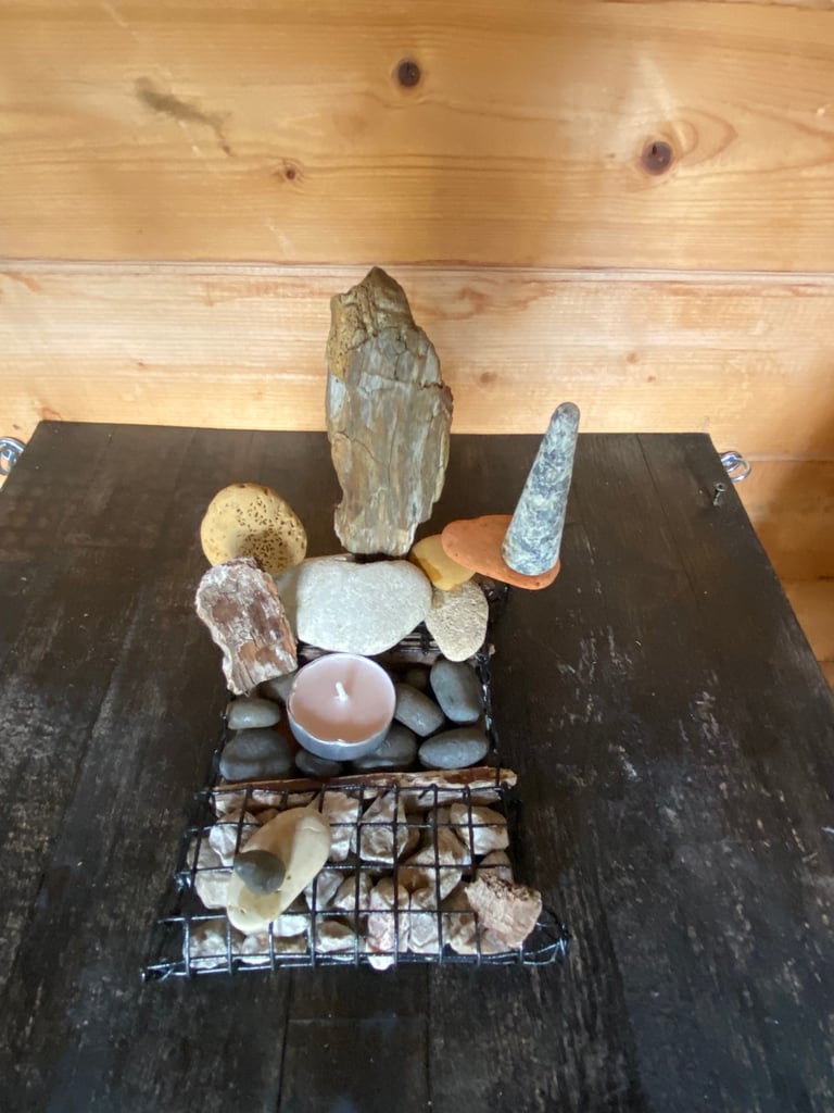 Handmade small candle holder 