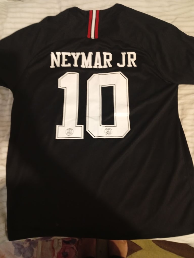 image for PSG x Jordan Shirt 2018 - 2019 UCL Black White Silver Neymar Jnr XXL