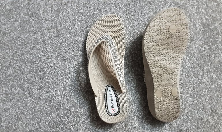 Glittery flip flops