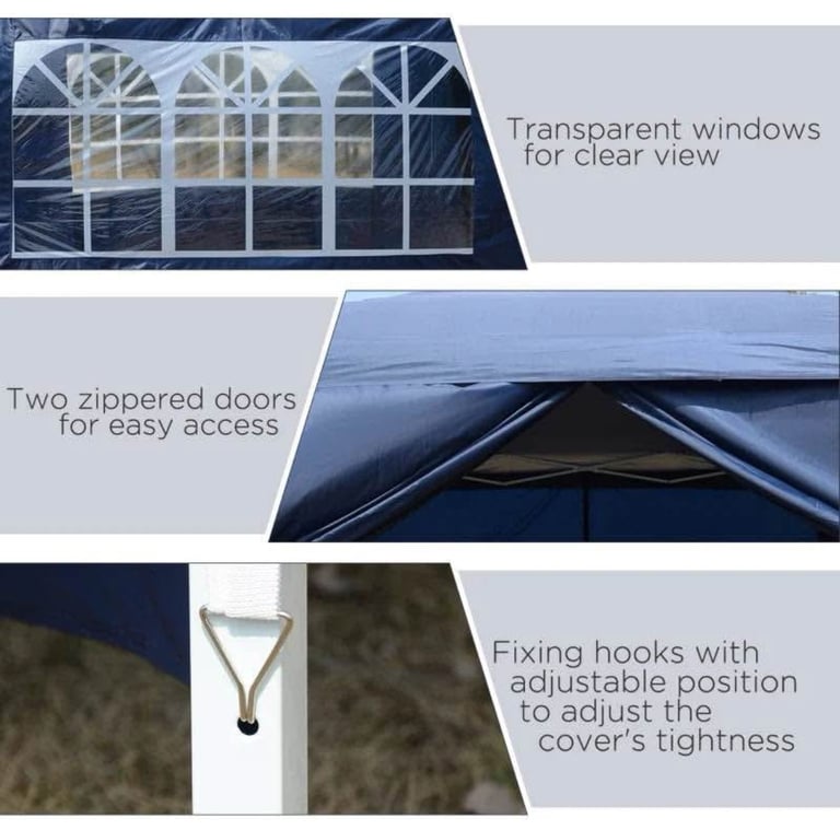 3m x 3m Blue Pop Up Gazebo