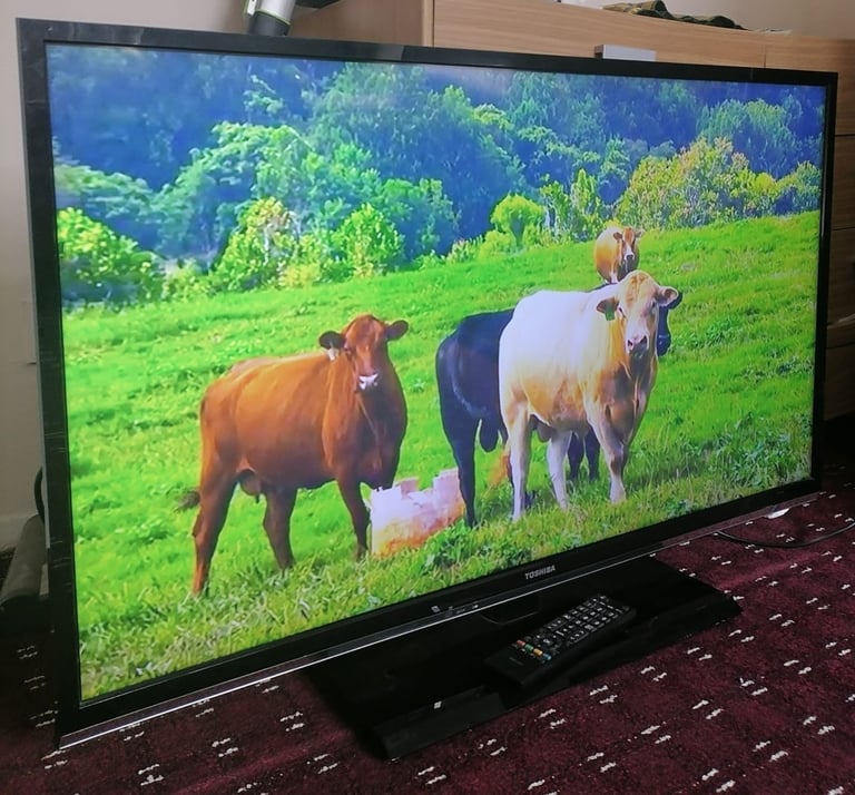 image for Toshiba 40 inch hd slim lightweight Freeview TV with remote 