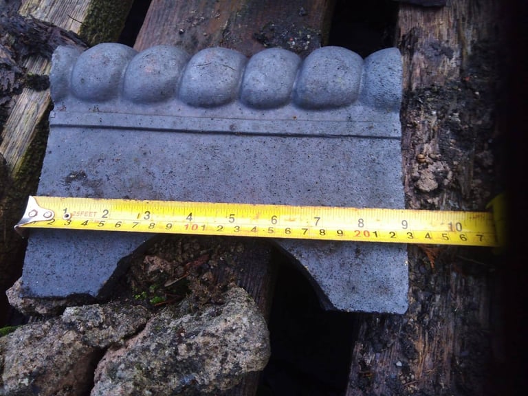 Bangor Blue slates chimney pot's granite step kerbs scill cobblestone roof ridge floor tiles  