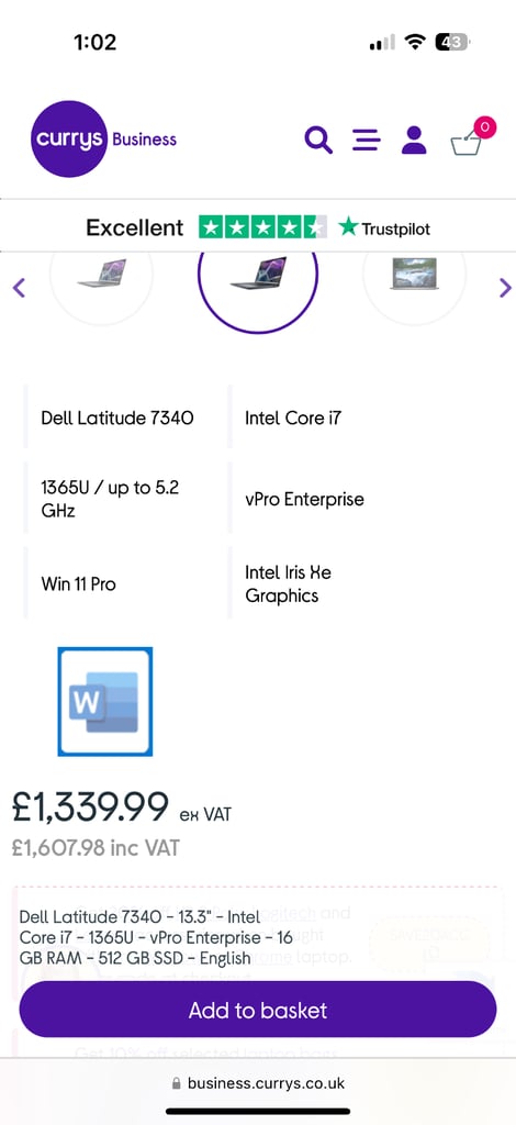 CAN HAND DELIVER, Cost £1607,warranty till jun 2027 Dell latitude 7340 2 in 1 touchscreen laptop i7