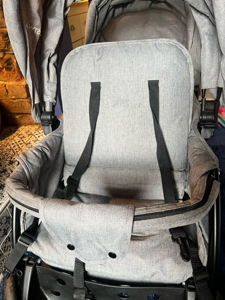 Gray twin pram for 25  and 2 PS4 games both 10 and brand new and dog or child sofa 55 