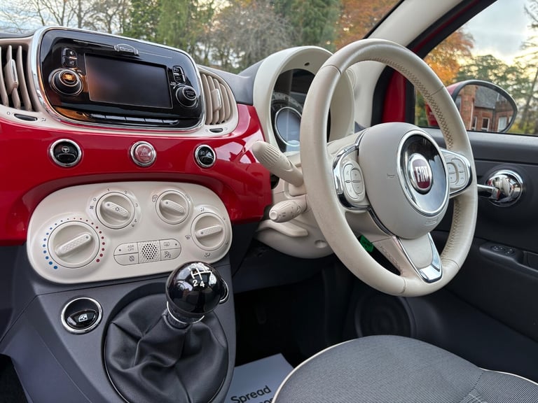 2017 Fiat 500 1.2 Lounge 3dr HATCHBACK Petrol Manual