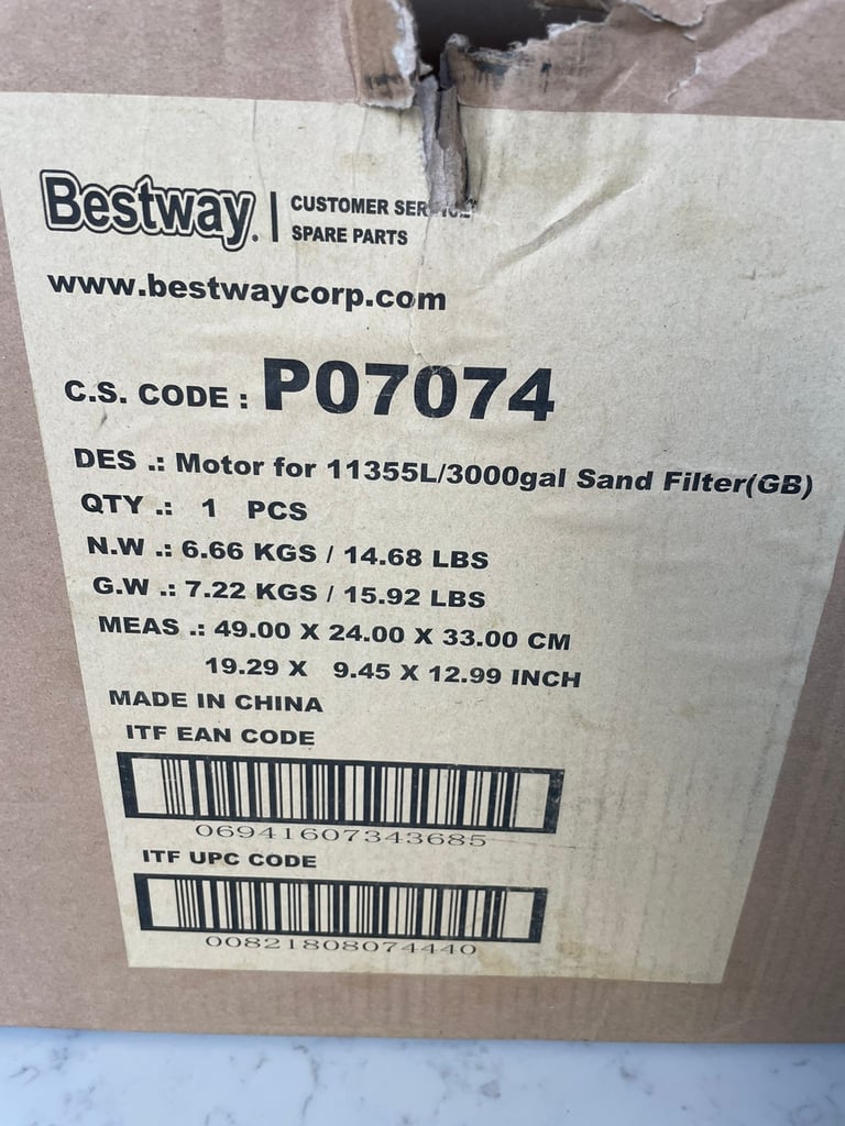 Bestway Swimming Pool Sand Filter Pump P07074 - Brand New