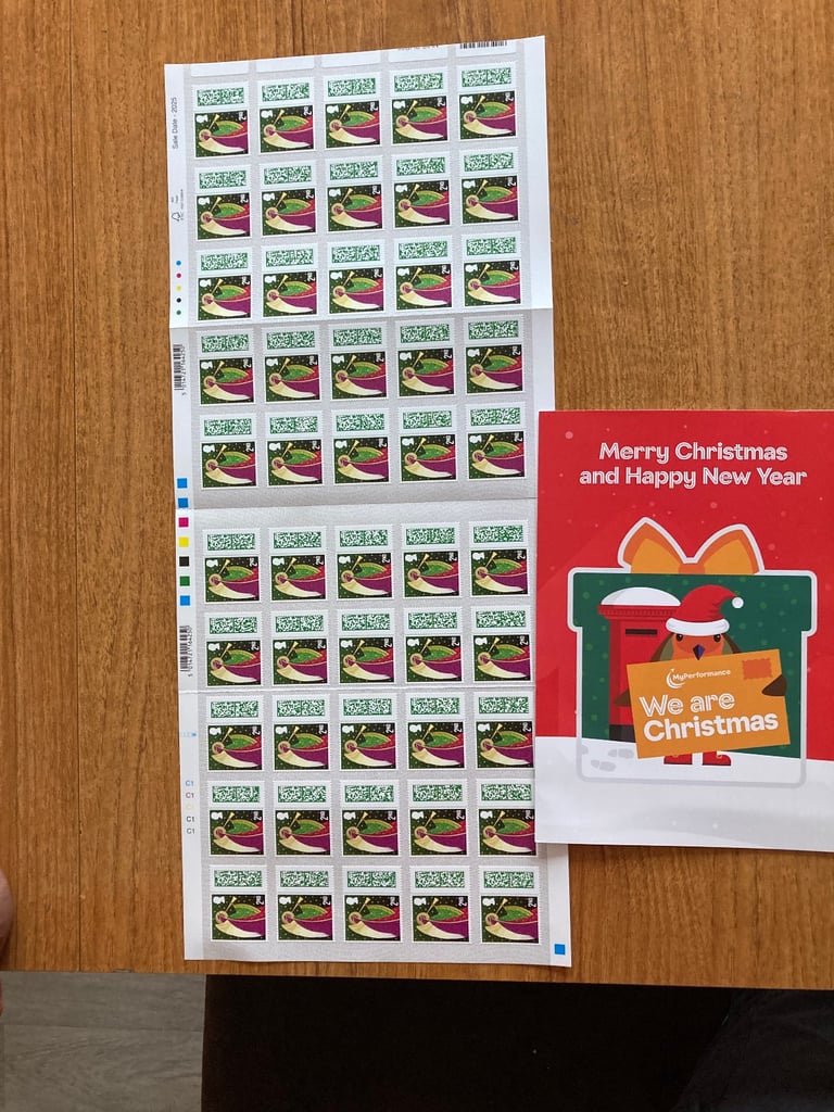 image for 50 Royal Mail 2025 Christmas 2nd Clss 