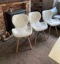 6 white dining chairs (open to offers) 