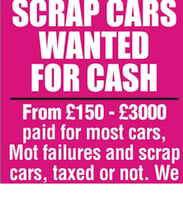 Scrap cars wanted 