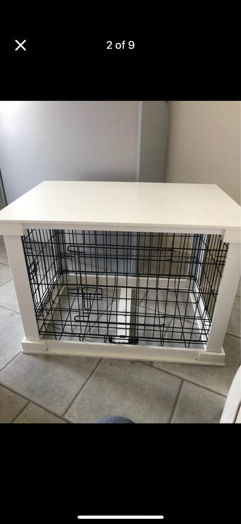 image for Dog crate white table furniture 
