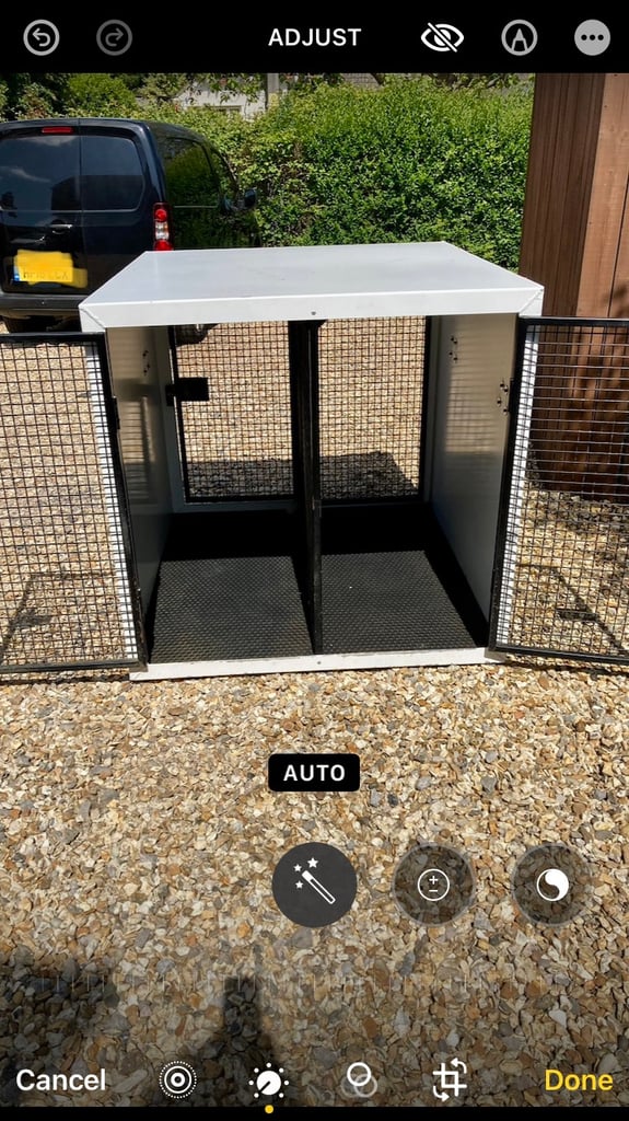 Double dog crate for travel