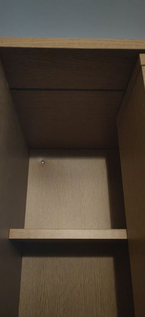DVD Storage Sliding Shelving Cabinet Wooden Freestanding 