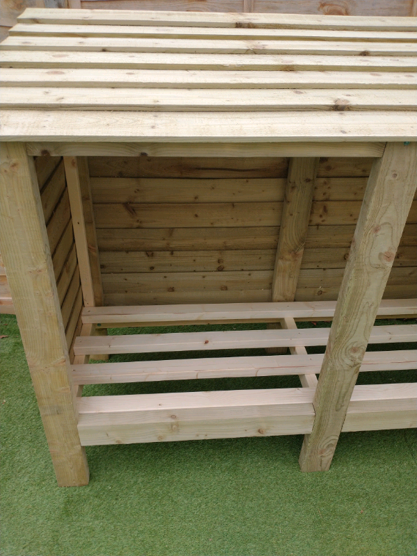 180cm long log store X2 bays