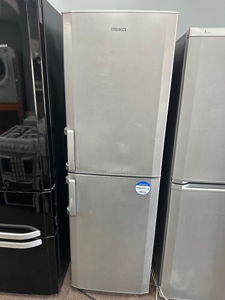 BEKO tall silver good condition frost free fridge freezer 
