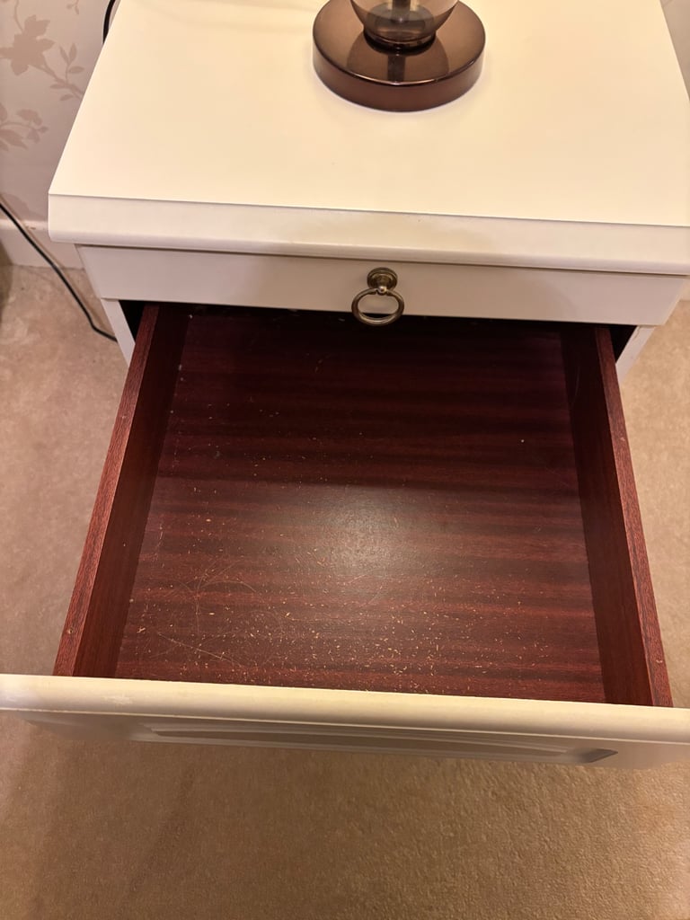 Bedside table and lamp 