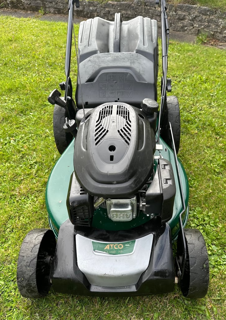2024 Atco petrol lawnmower 20”cut serviced & sharpened Auto choke mower easy start 