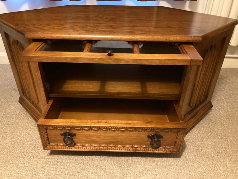 Solid Oak TV Unit