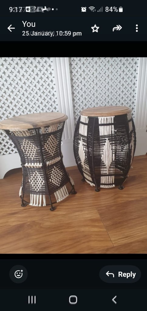 image for 2x Beautiful footstool 