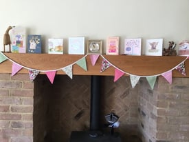 Fabric bunting, double sided