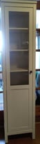 Display cabinet, IKEA, white wood, glass, excellent condition 
