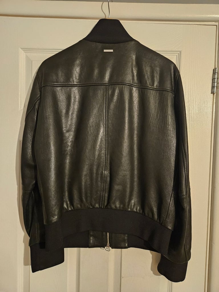 Hugo Boss lamb skin leather jacket
