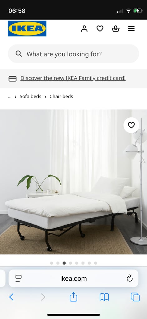 IKEA Lycksele Chair Bed with Cover