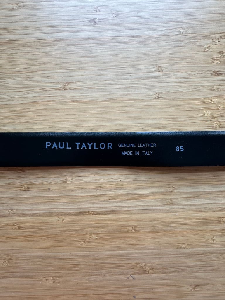 Paul Taylor genuine black leather belt